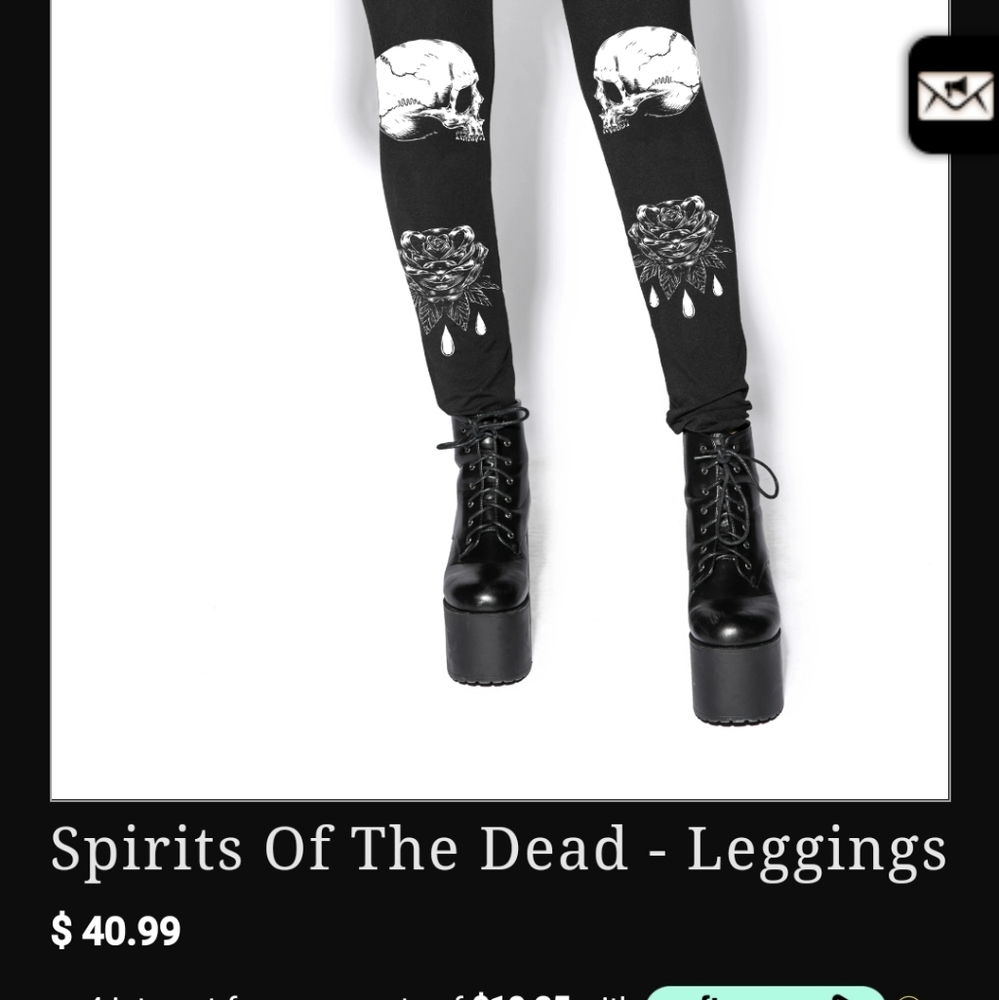 Blackcraft Cult Spirit Of The Dead Leggings, Used